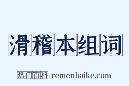滑稽本组词是什么意思的图片
